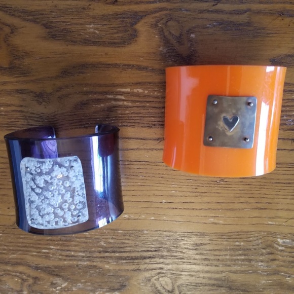 Thick Vintage Cuff Plastic Bangles (Two Options) - Picture 1 of 5